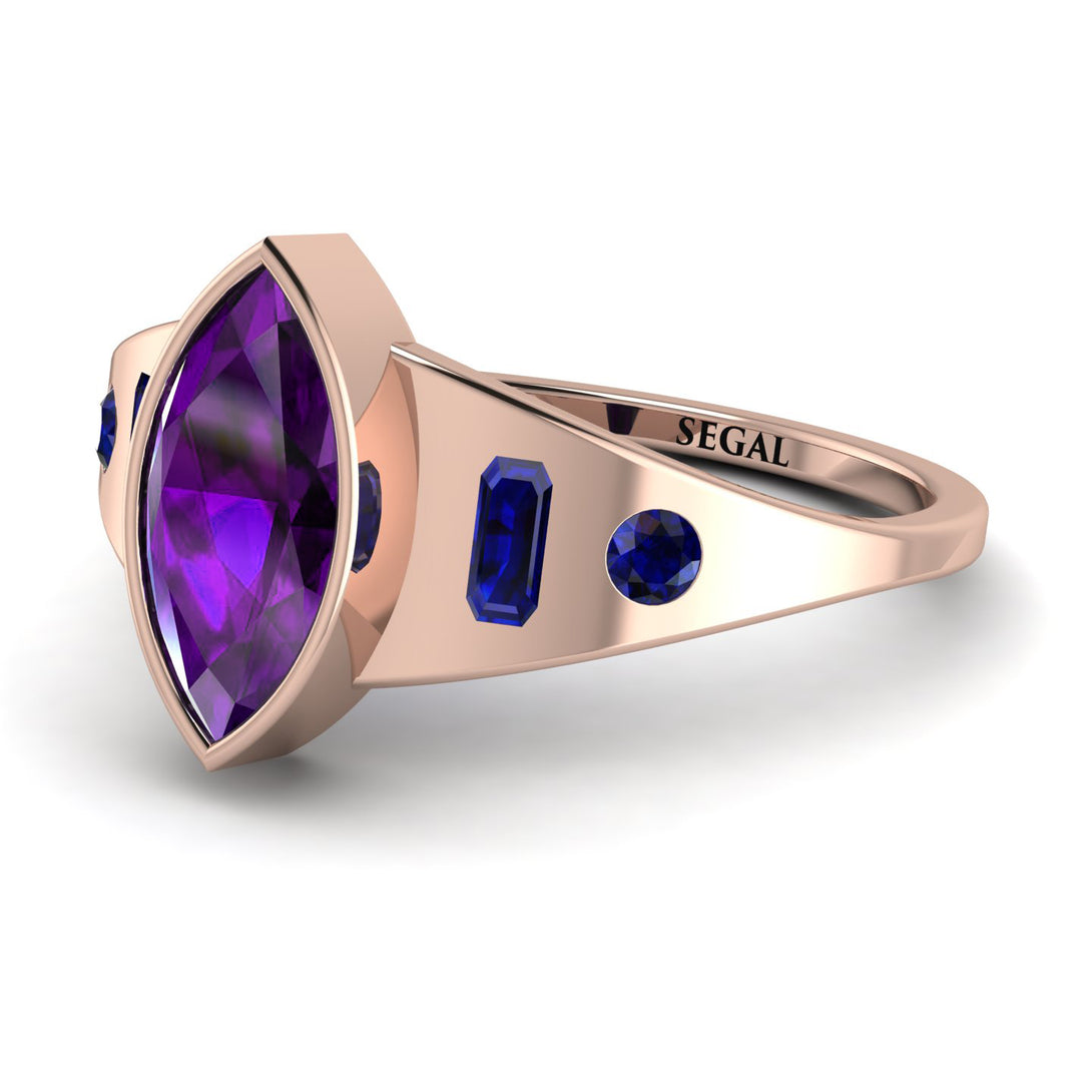 Marquise Bezel Amethyst Ring - Juliana No. 314