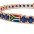 Sapphire Tennis Bracelet with South Africa Flag no. 14