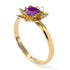 Lotus Flower Solitaire Amethyst Ring - Lotus no. 301
