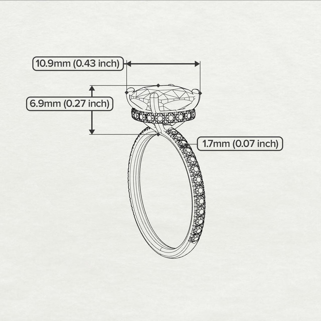 Cushion Hidden Brown Diamond Ring - Nova No. 1101