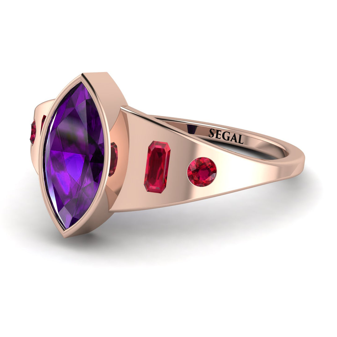 Marquise Bezel Amethyst Ring - Juliana No. 311