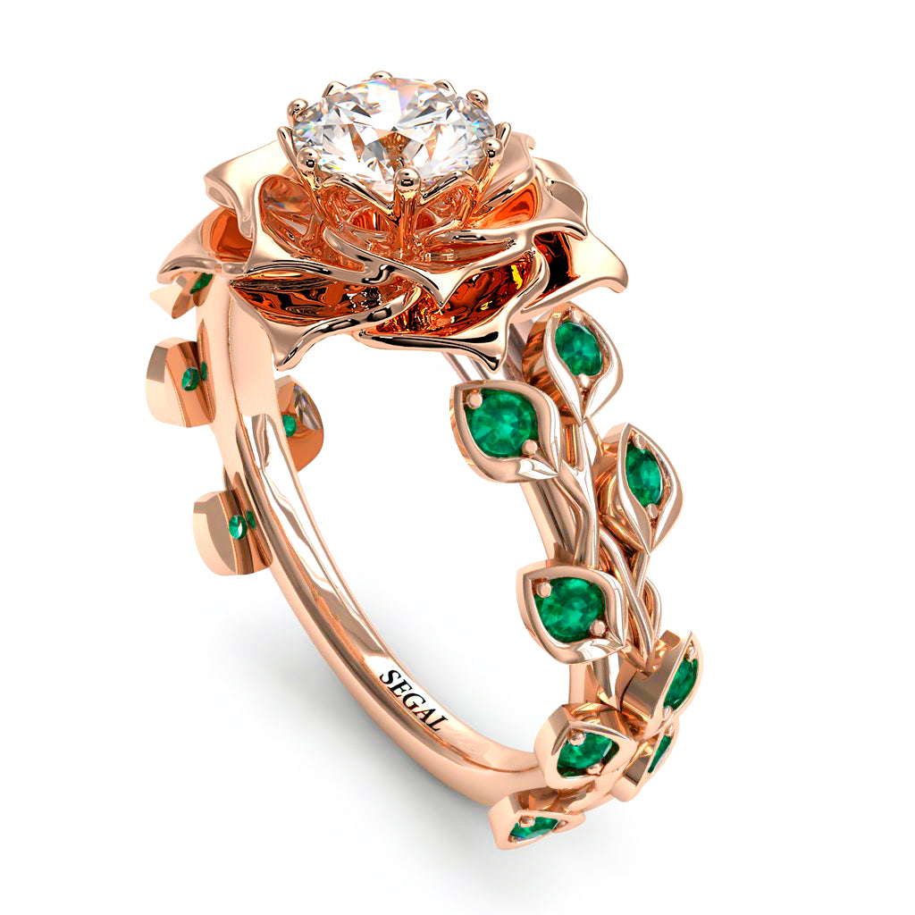 Rose Flower And Leaves - Diana no. 5