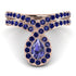 Tanzanite Pear Shape Stacking Bridal Set - Emilia No. 214 image 5