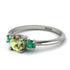 Classic Three Stone Peridot Engagement Ring - Valentina No. 706
