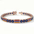Sapphire Tennis Bracelet with Armenia Flag no. 14