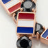 Black Diamond Tennis Bracelet with France Flag no. 8 image 3
