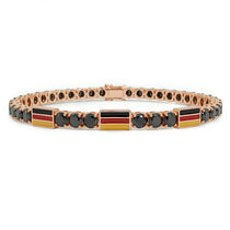 Black Diamond Tennis Bracelet with Germany Flag no. 8 image 1