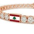 Diamond Tennis Bracelet with Lebanon Flag no. 2