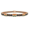 Black Diamond Tennis Bracelet with India Flag no. 8