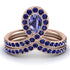 Tanzanite Pear Shape Stacking Bridal Set - Emilia No. 214