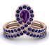 Amethyst Pear Shape Stacking Bridal Set - Emilia No. 314 image 1