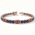 Sapphire Tennis Bracelet with United Kingdom Flag no. 14