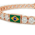 Diamond Tennis Bracelet with Brazil Flag no. 2