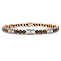 Black Diamond Tennis Bracelet with Argentina Flag no. 8 image 1