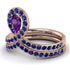 Amethyst Pear Shape Stacking Bridal Set - Emilia No. 314