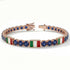 Sapphire Tennis Bracelet with Italy Flag no. 14 image 2
