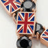 Black Diamond Tennis Bracelet with United Kingdom Flag no. 8