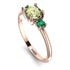 Classic Three Stone Peridot Engagement Ring - Valentina No. 705 image 2