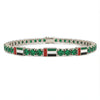 Emerald Tennis Bracelet with United Arab Emirates Flag no. 6