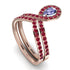 Tanzanite Pear Shape Stacking Bridal Set - Emilia No. 211
