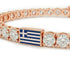 Diamond Tennis Bracelet with Greece Flag no. 2 image 4