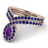 Amethyst Pear Shape Stacking Bridal Set - Emilia No. 314