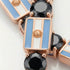 Black Diamond Tennis Bracelet with Argentina Flag no. 8