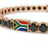 Black Diamond Tennis Bracelet with South Africa Flag no. 8