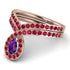Amethyst Pear Shape Stacking Bridal Set - Emilia No. 311