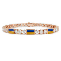 Diamond Tennis Bracelet with Ukraine Flag no. 2 image 1