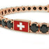 Black Diamond Tennis Bracelet with Switzerland Flag no. 8 image 4