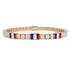 Diamond Tennis Bracelet with France Flag no. 2