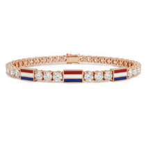 Diamond Tennis Bracelet with Netherlands Flag no. 2 image 1