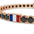 Black Diamond Tennis Bracelet with France Flag no. 8 image 4