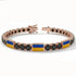 Black Diamond Tennis Bracelet with Ukraine Flag no. 8