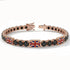Black Diamond Tennis Bracelet with United Kingdom Flag no. 8 image 2