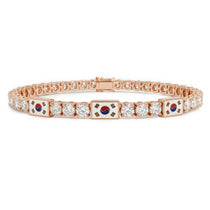 Diamond Tennis Bracelet with South Korea Flag no. 2 image 1
