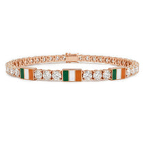 Diamond Tennis Bracelet with Ireland Flag no. 2 image 1