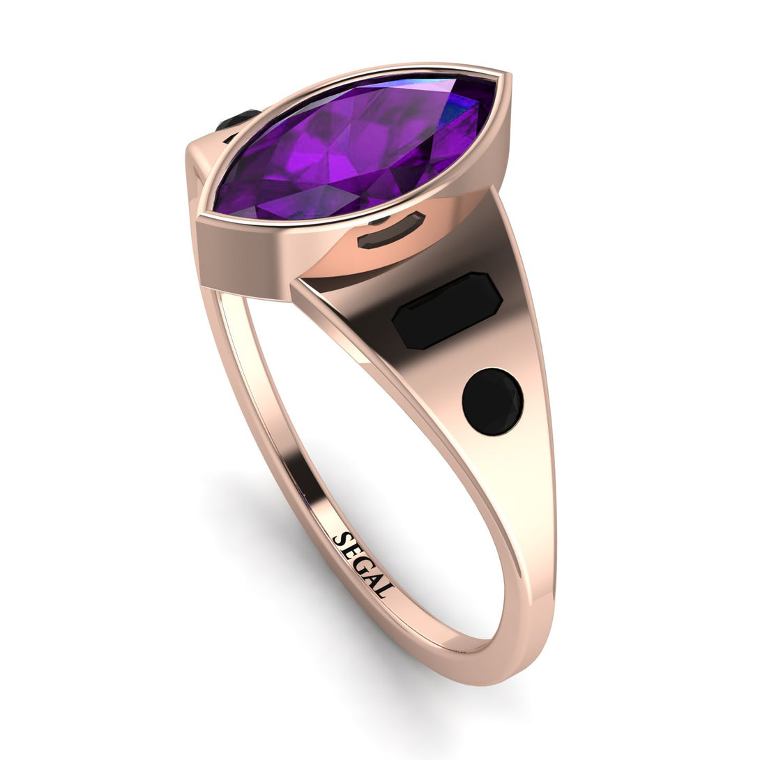 Marquise Bezel Amethyst Ring - Juliana No. 308