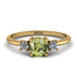 Classic Three Stone Peridot Engagement Ring - Valentina No. 701
