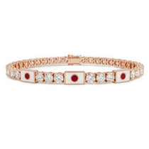 Diamond Tennis Bracelet with Japan Flag no. 2 image 1