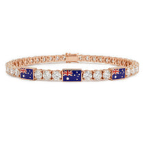 Diamond Tennis Bracelet with Australia Flag no. 2 image 1