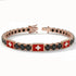 Black Diamond Tennis Bracelet with Switzerland Flag no. 8 image 2