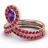 Amethyst Pear Shape Stacking Bridal Set - Emilia No. 311