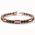 Black Diamond Tennis Bracelet with Netherlands Flag no. 8