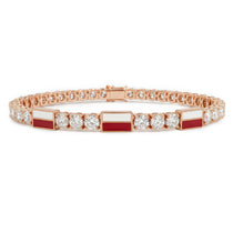 Diamond Tennis Bracelet with Poland Flag no. 2 image 1