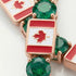 Emerald Tennis Bracelet with Canada Flag no. 5 image 4