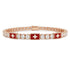 Diamond Tennis Bracelet with Switzerland Flag no. 2