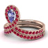 Tanzanite Pear Shape Stacking Bridal Set - Emilia No. 211 image 2