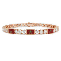 Diamond Tennis Bracelet with Morocco Flag no. 2 image 1